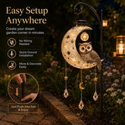 Solar Owl Moon Garden Light thumbnail 4