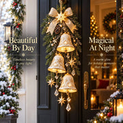 Golden Bell Blessing Cascade™ | Lighted Christmas Door Decor thumbnail 6