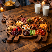 Highland Cow Wooden Charcuterie Board thumbnail 1