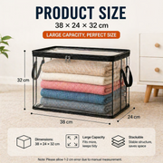 Large Heavy-Duty Thick Plastic Clear Storage Bag for Clothes, Moving & Storage thumbnail 2