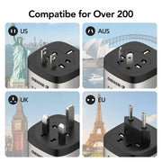 Global Travel Charger (70W, 3-Port, GaN, Integrated Rotary Plug) thumbnail 6