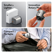 Global Travel Charger (70W, 3-Port, GaN, Integrated Rotary Plug) thumbnail 8