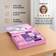 24-Day Unicorn Advent Calendar with Hair Accessories, Stickers & Surprise Gifts thumbnail 2
