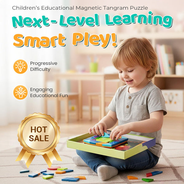Educational magnetic tangram puzzle for children