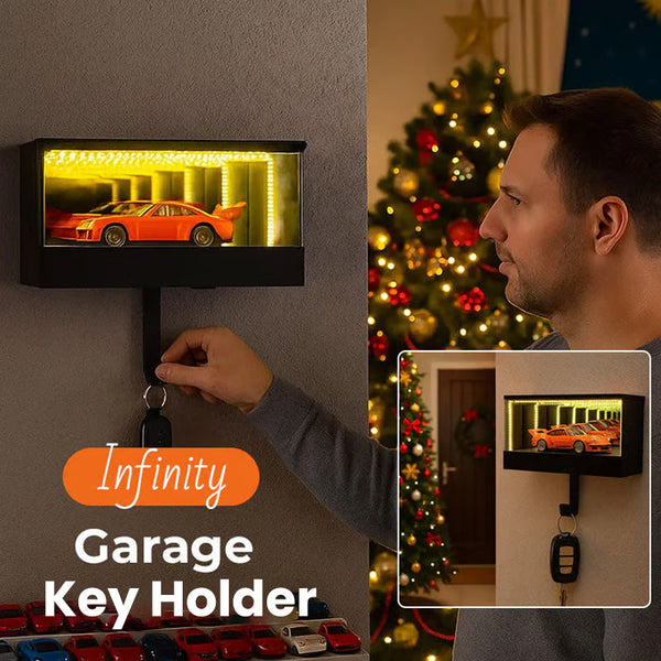 Infinity Mirror LED Garage Key Holder