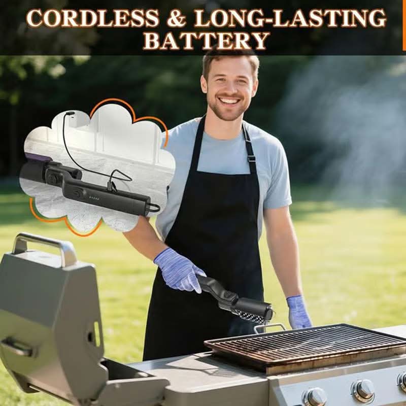 ✨ Cordless Electric BBQ Brush Cleaner! ✨