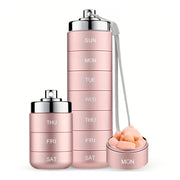 7-Day Waterproof Portable Aluminum Pill Organizer – Lightweight Aluminum, Waterproof & Sealed, 7 Compartments, Compact for Travel & Daily Use ✈️ thumbnail 1