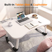 Foldable Laptop Bed Table with Cup Holder thumbnail 7