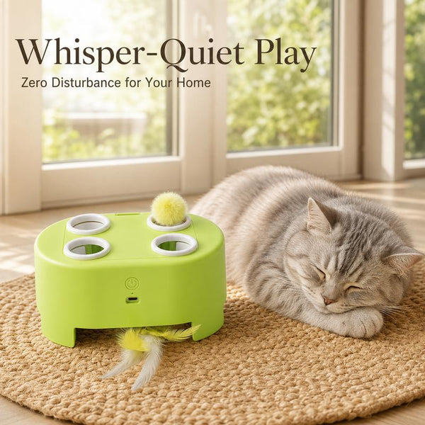 Interactive Whack-a-Mole Cat Toy – 3 Play Modes