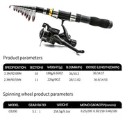 Complete Travel Fishing Gear Set & Carrying Bag thumbnail 2