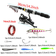 Complete Travel Fishing Gear Set & Carrying Bag thumbnail 4