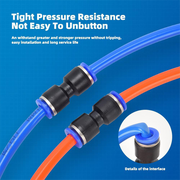 1/4 Inch Pneumatic Push-to-Connect Air Hose Fittings Kit thumbnail 2