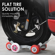 Motorcycle Flat-Tire Moving Aid | 5 Wheels thumbnail 2