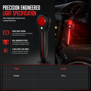 Rechargeable Bicycle Brake Taillight thumbnail 7