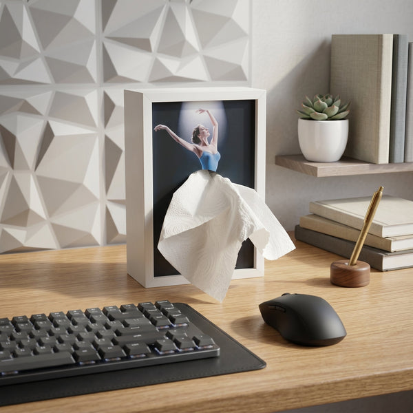 Ballet Dancer Wooden Tissue Box Holder